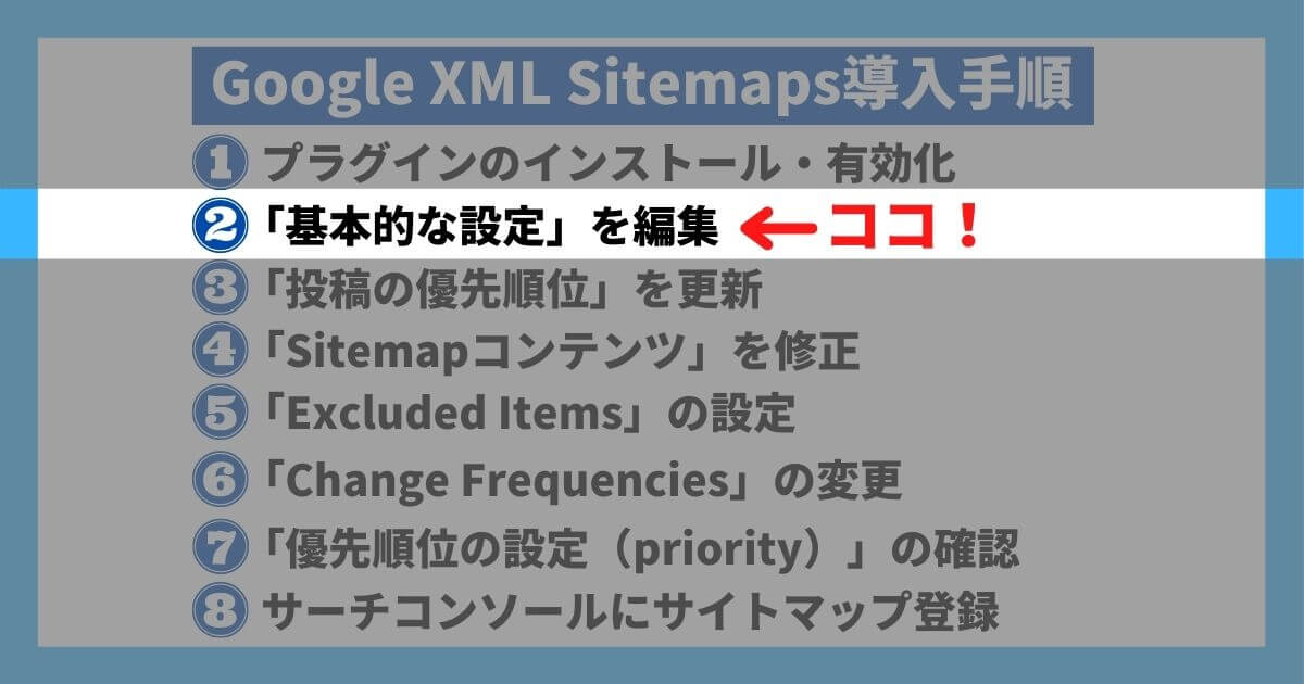 Google XML Sitemaps導入手順②