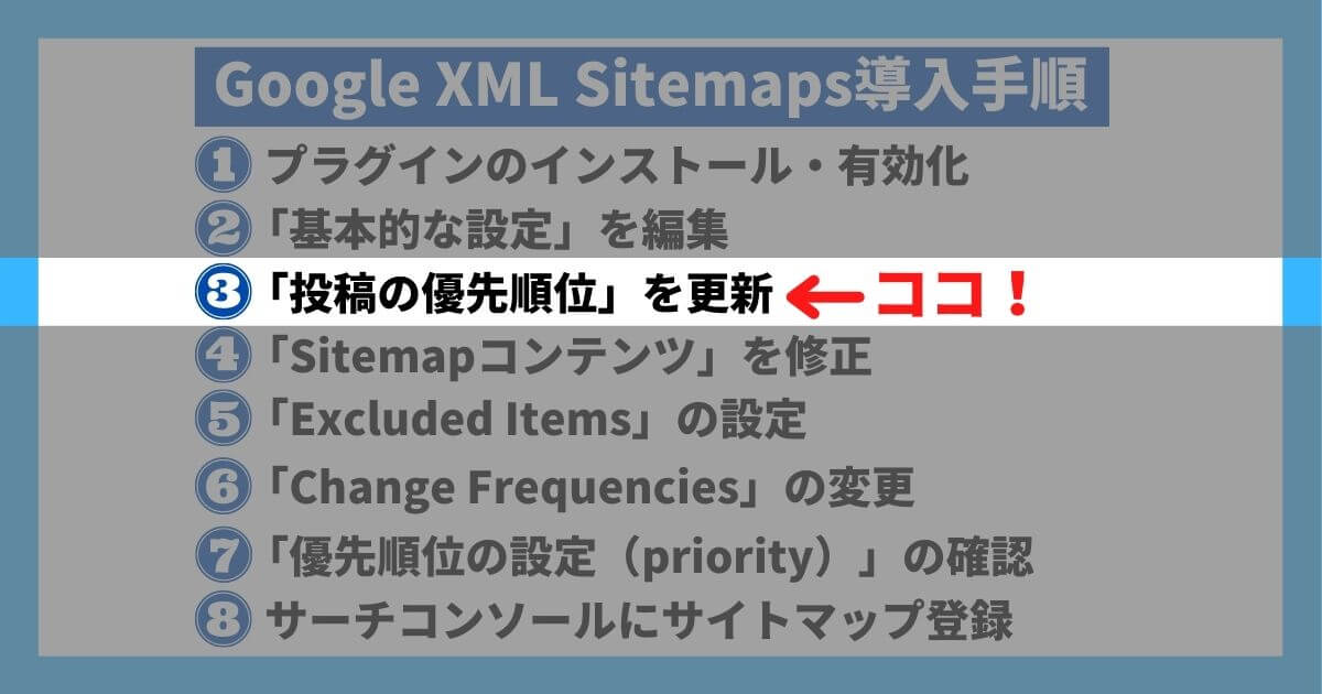 Google XML Sitemaps導入手順③