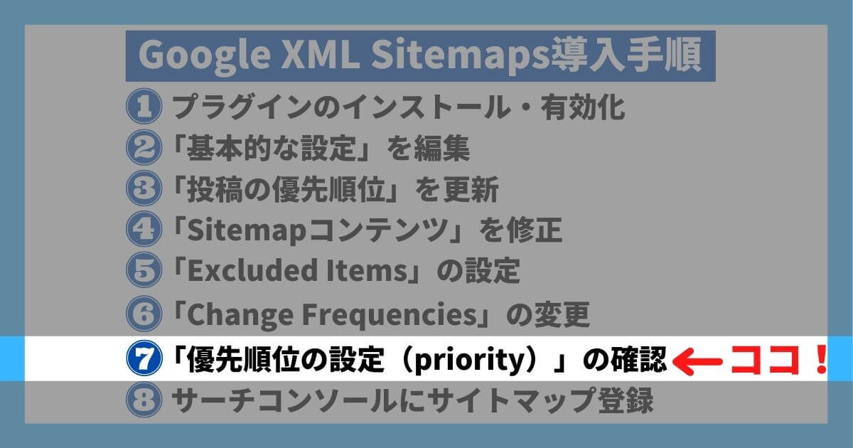 Google XML Sitemaps導入手順⑦