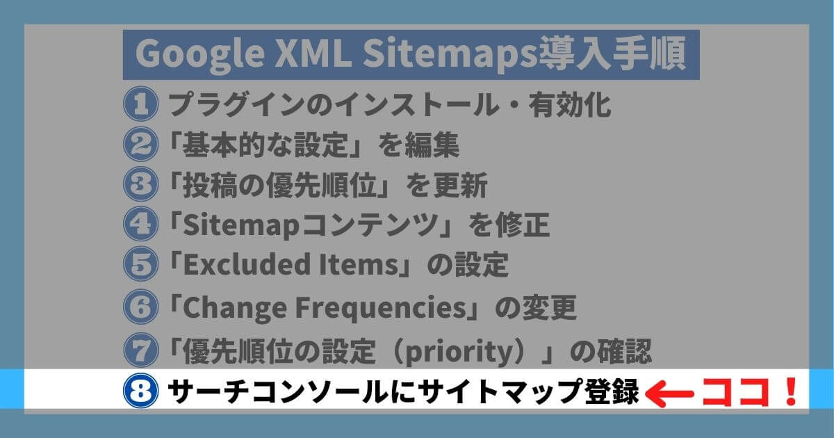 Google XML Sitemaps導入手順⑧